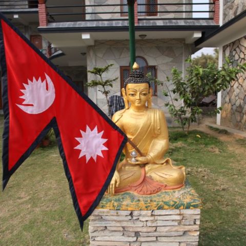 Flaga Nepalu. fot. Beata Pawlikowska