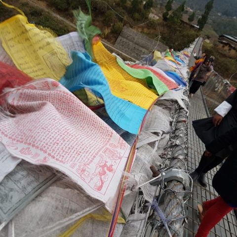 Najdłuższy most wiszący w Bhutanie, fot. Beata Pawlikowska